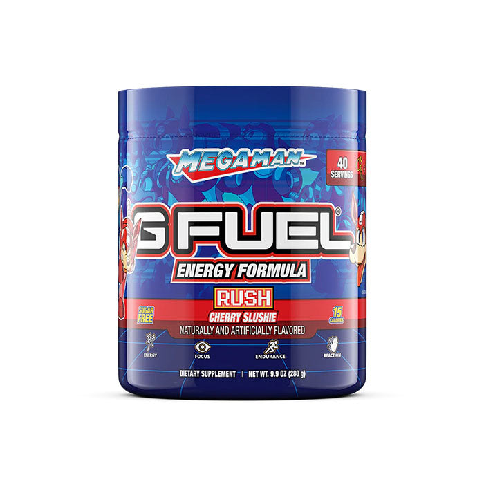 Mega Man Rush Cherry Slushie G Fuel Energy Tub