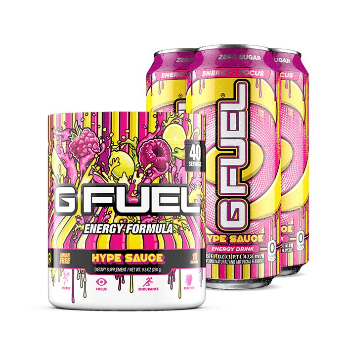 G Fuel Energy Hype Sauce 40er Tub und Cans