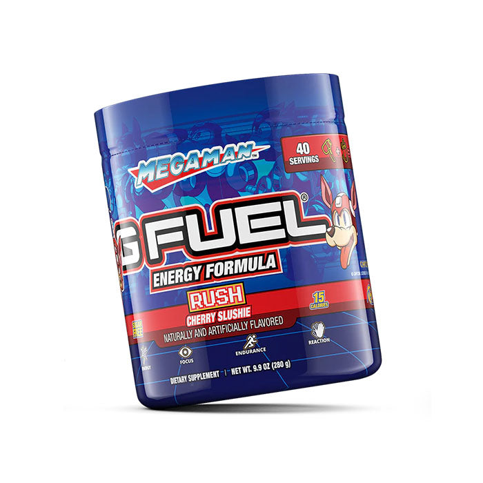 Mega Man Rush Cherry Slushie G Fuel Energy Tub