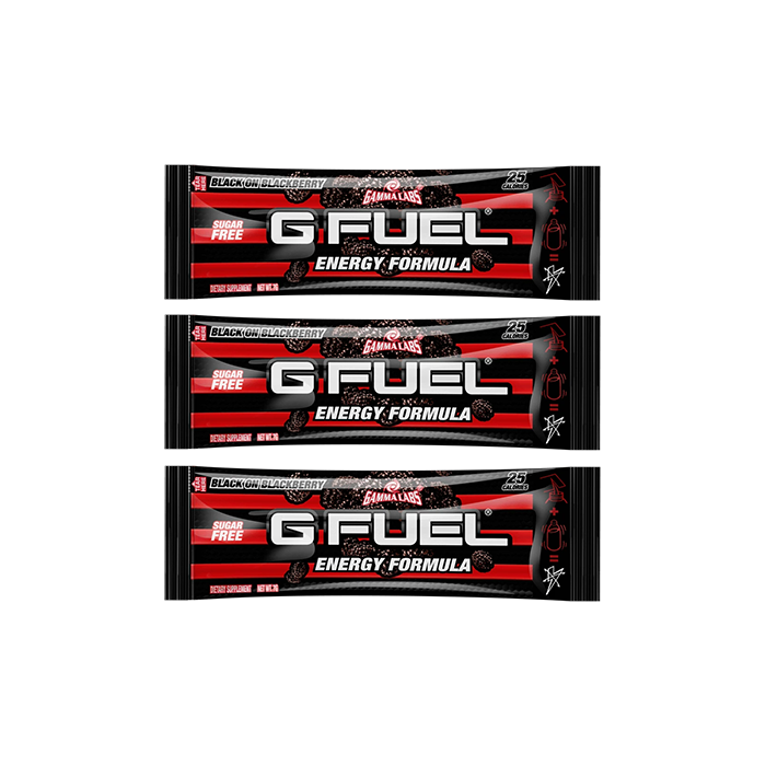Black on Blackberry G Fuel Energy Probierpack